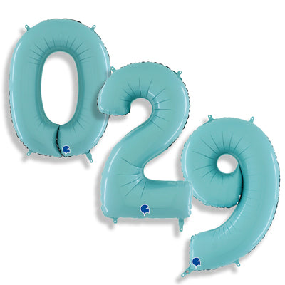 40" Europe Brand Baby Blue Number Balloons