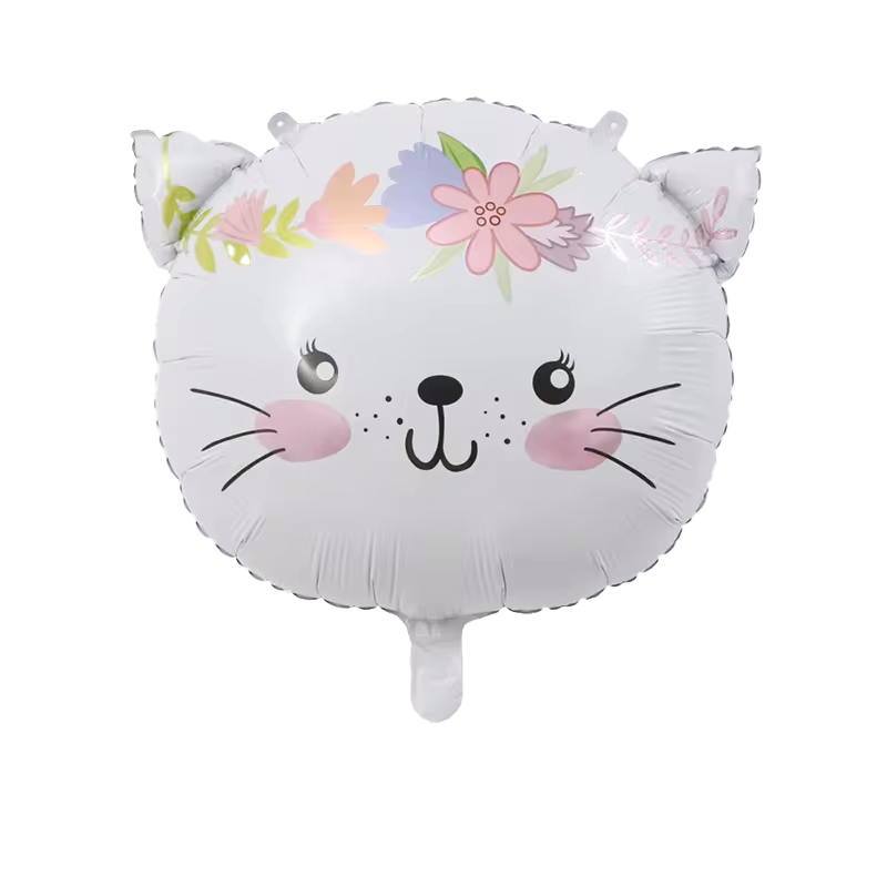 22 Inches Cat Head Foil Balloon Brand Colour Wheel Value Line