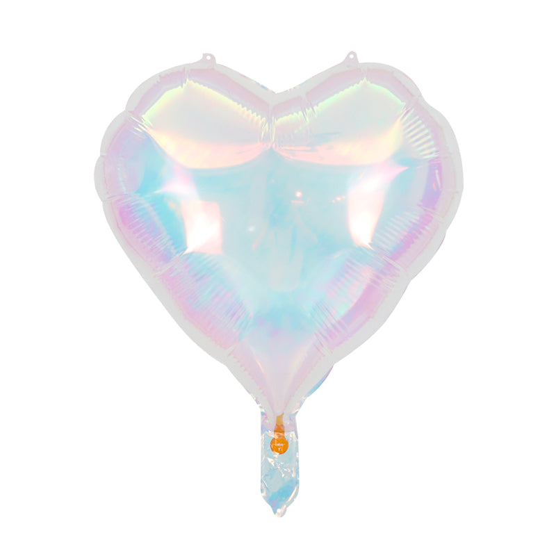 18 Inches Airfill Decor Only Pearl Lustrous Iridescent Heart Balloon