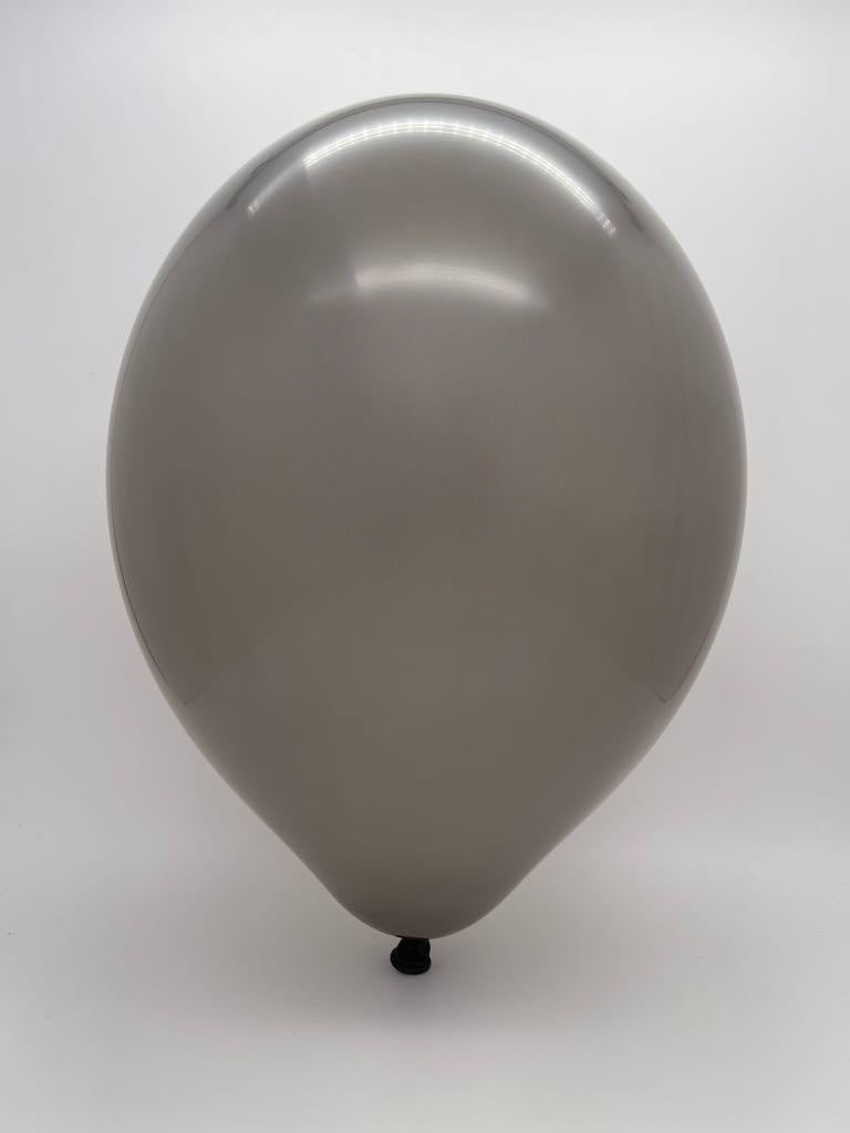 Inflated Balloon Image 5" Cattex Premium Lead Grey Latex Balloons (100 Per Bag)