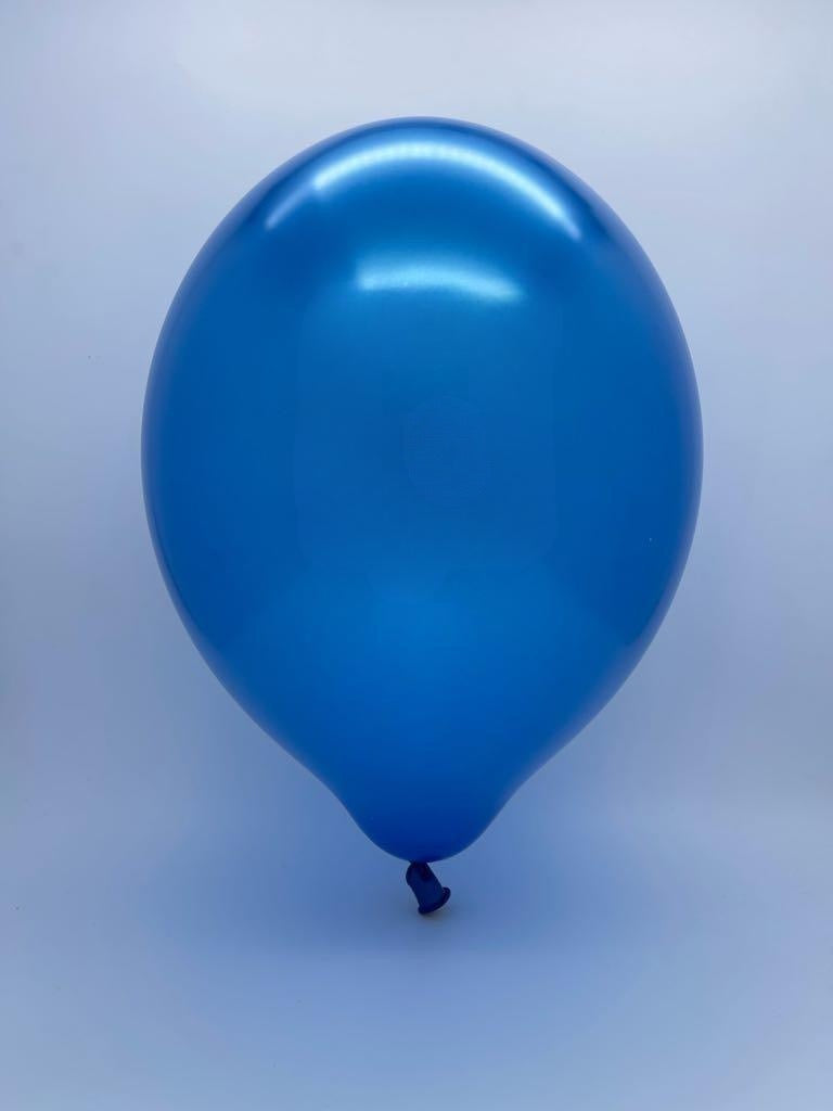 Inflated Balloon Image 5" Cattex Premium Metal Vivid Blue Latex Balloons (100 Per Bag)