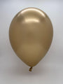 Inflated Balloon Image 7" Chrome Gold (100 Count) Qualatex Latex Balloons
