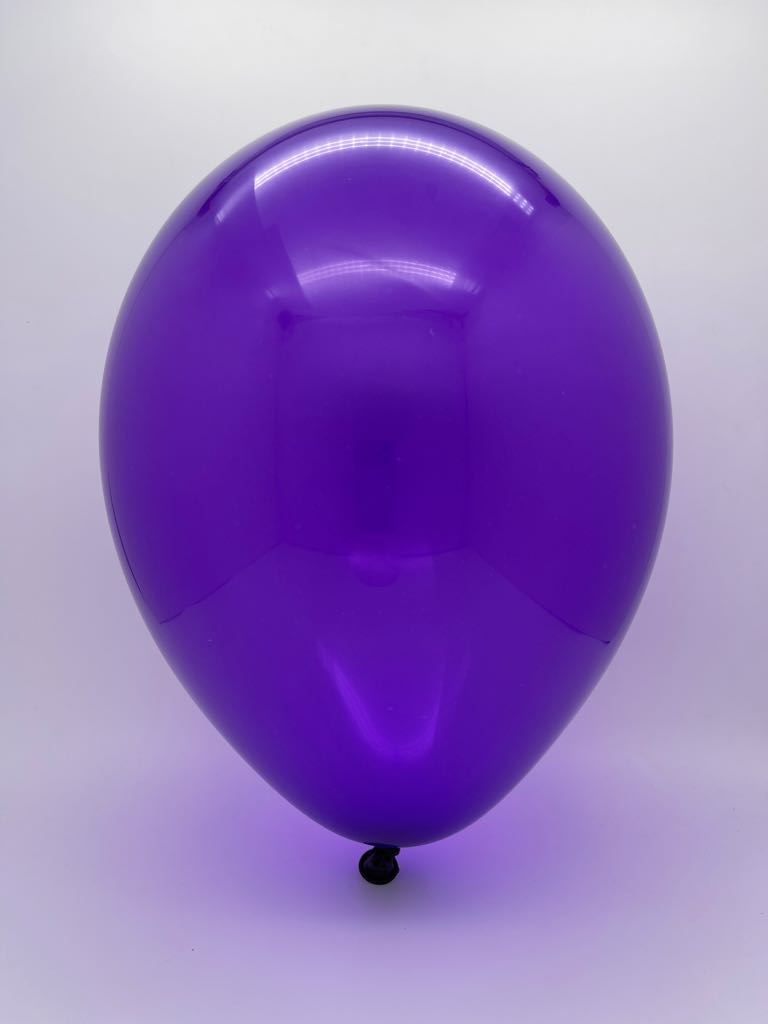 Inflated Balloon Image 17" Crystal Purple Tuftex Latex Balloons (50 Per Bag)