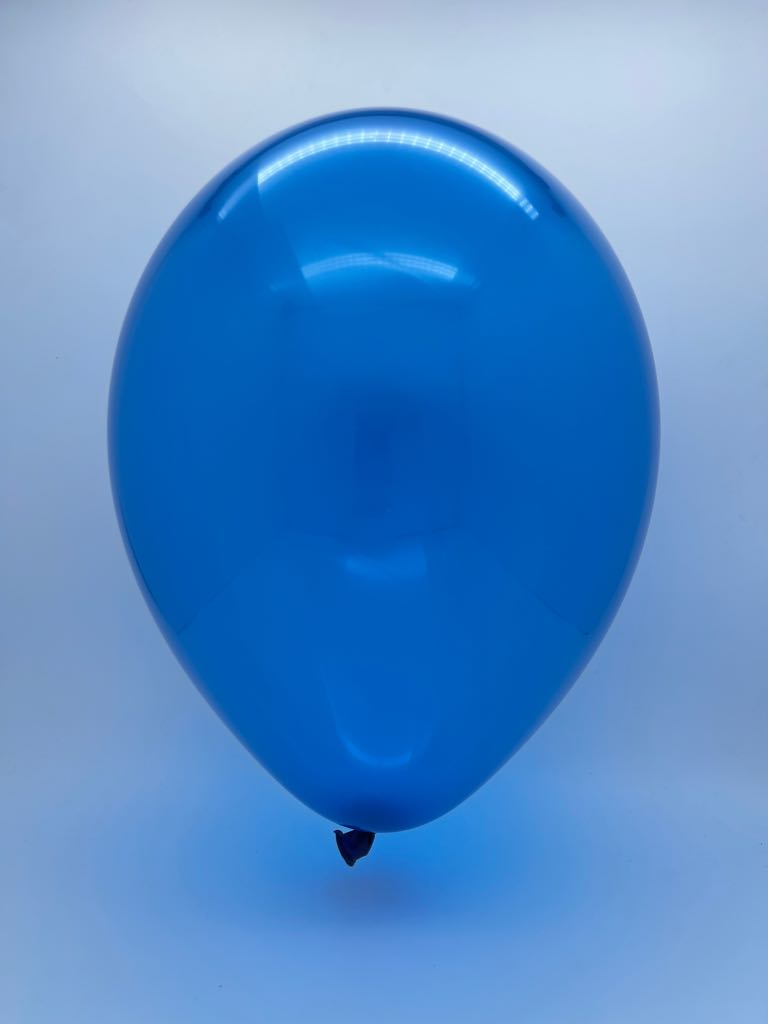 Inflated Balloon Image 17" Crystal Sapphire Blue Tuftex Latex Balloons (50 Per Bag)
