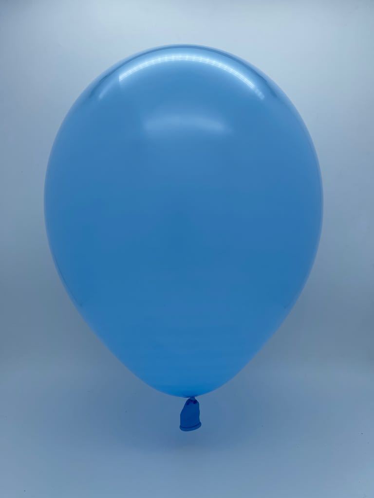 Inflated Balloon Image 11" Deco Baby Blue Decomex Linking Latex Balloons (100 Per Bag)