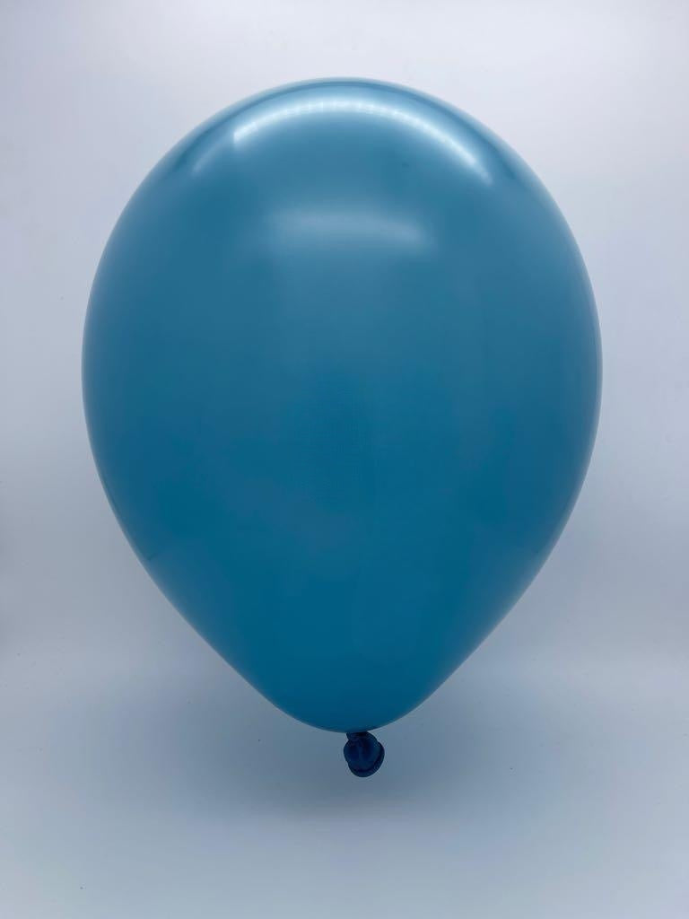 Inflated Balloon Image 9" Deco Dusty Blue Decomex Latex Balloons (100 Per Bag)