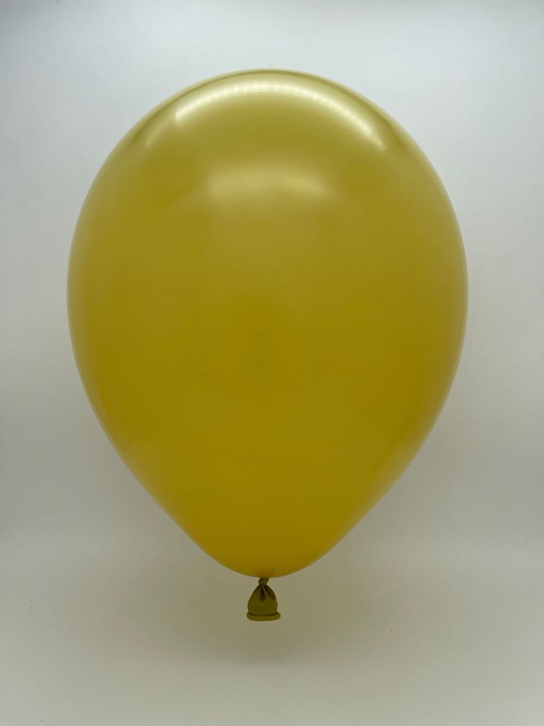 Inflated Balloon Image 360D Deco Mustard Decomex Modelling Latex Balloons (50 Per Bag)