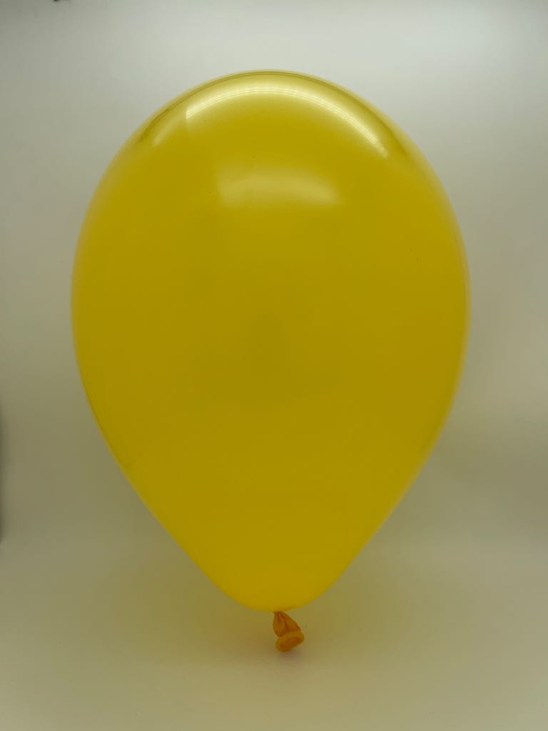 Inflated Balloon Image 12" Gemar Latex Balloons (Bag of 50) Standard Deep Yellow