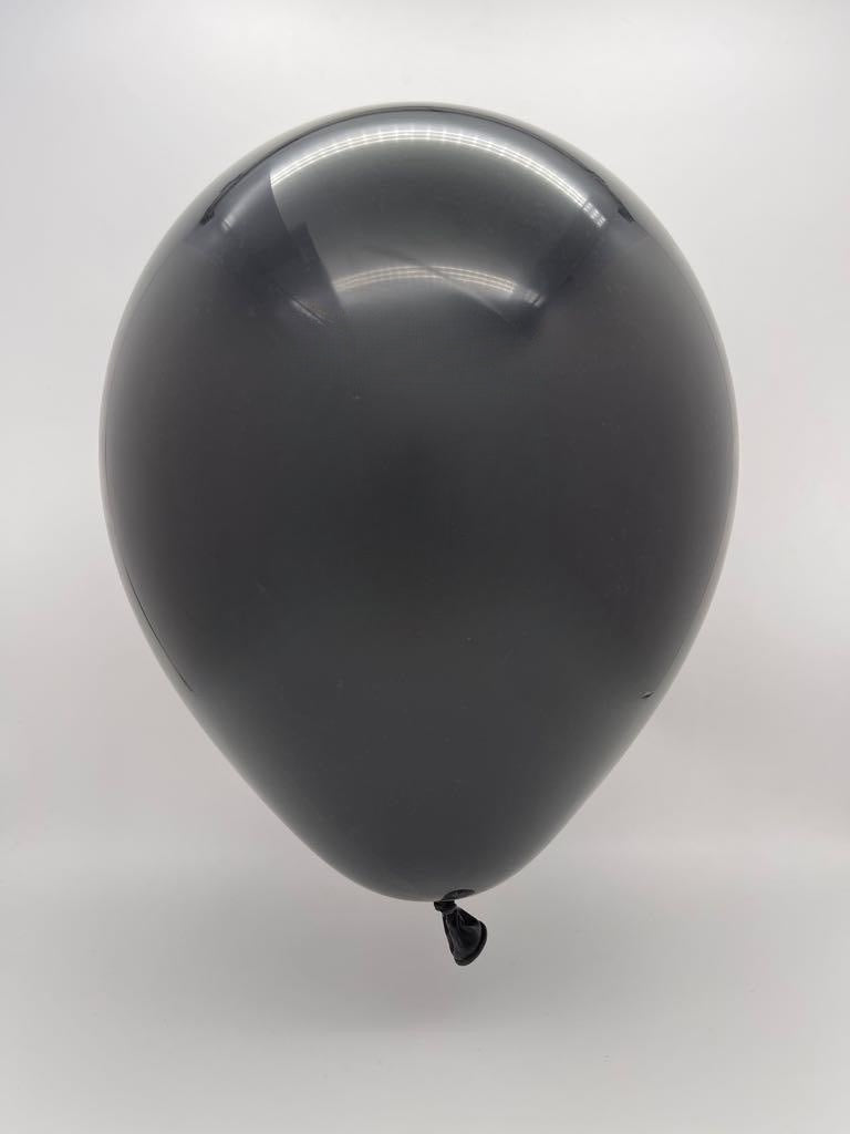 Inflated Balloon Image 5" Kalisan Latex Balloons Standard Black (50 Per Bag)