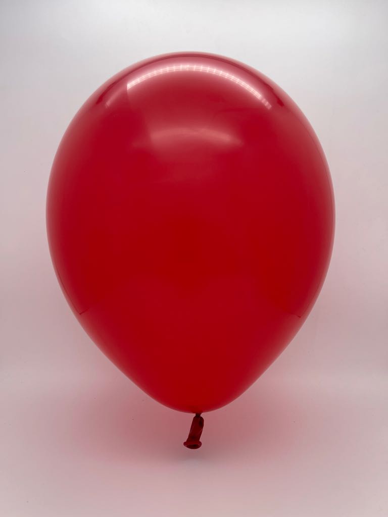 Inflated Balloon Image 260D Standard Ruby Red Decomex Modelling Latex Balloons (100 Per Bag)