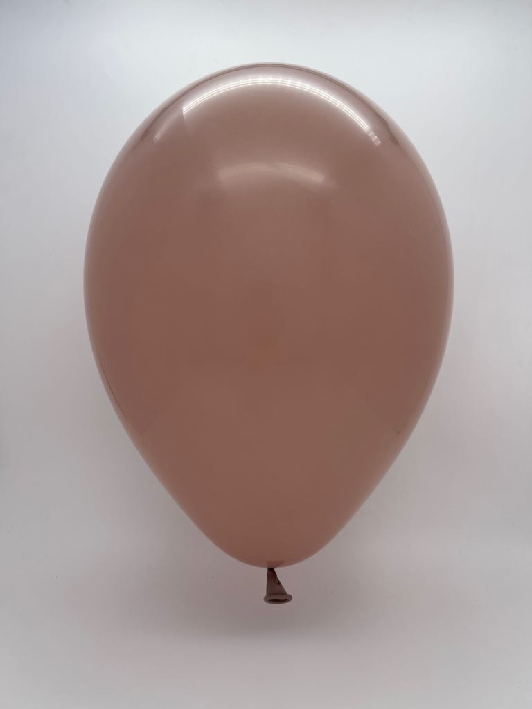 Inflated Balloon Image 24" Malted Brown Latex Balloons (3 Per Bag) Brand Tuftex