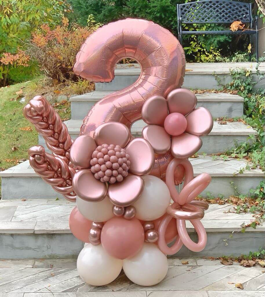 Balloon Designs By Jillian - Pink Flowers
