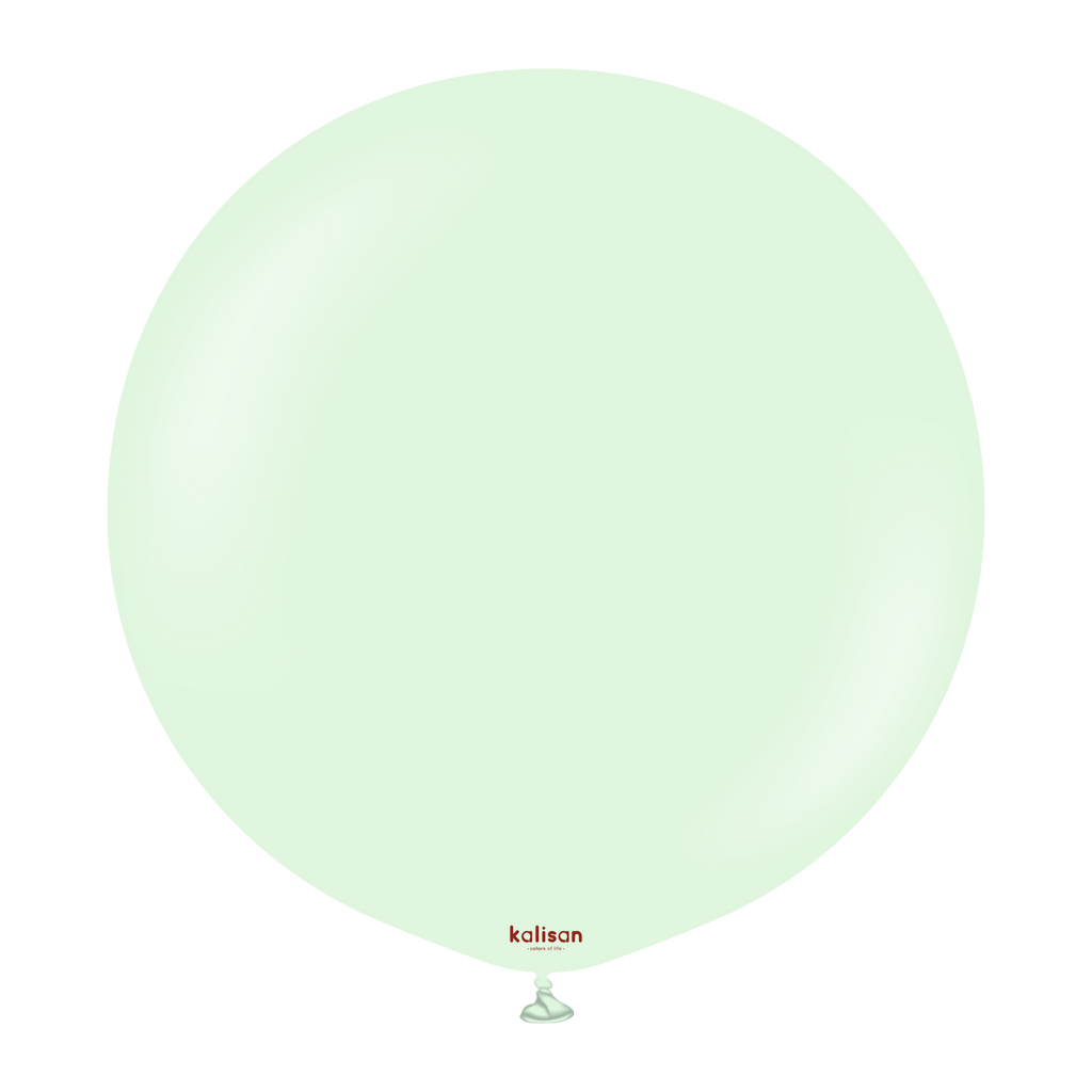 24 Inch Kalisan Balloons Latex Standard Macaron Pale Green 5 Pack