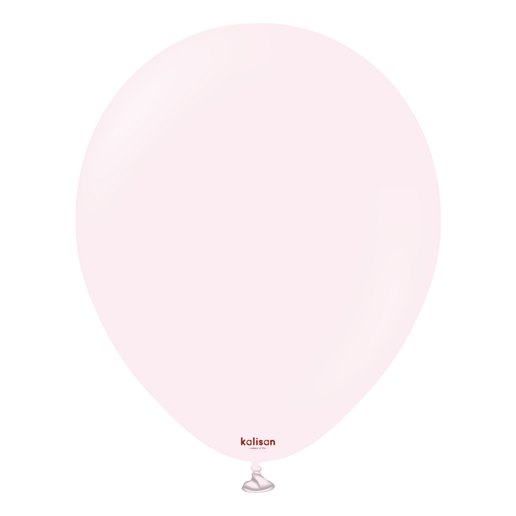12 Inch Kalisan Balloons Latex Standard Macaron Pale Pink 50 Pack