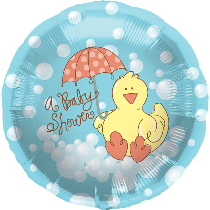 18" Foil Balloon Baby Shower Ducky Packaged