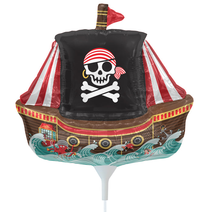 14" Airfill Only Self Sealing Balloon Pirate Ship