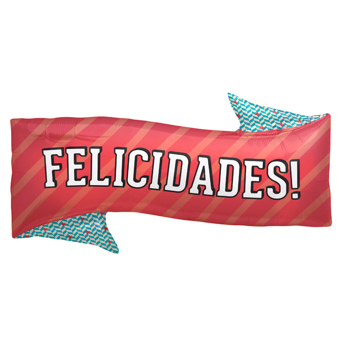 31" Foil Balloon Felicidades Banner (Spanish)
