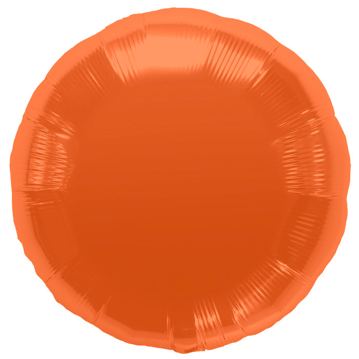 18" Northstar Brand Foil Balloon Orange Round