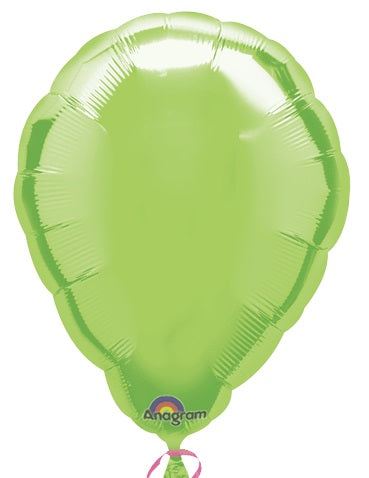 18" Anagram Brand Metallic Lime Green Perfect Balloon