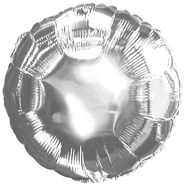 18" CTI Brand Silver Circle Foil Balloon