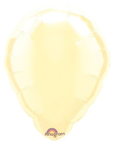 18" Anagram Brand Metallic Pearl Ivory Perfect Balloon