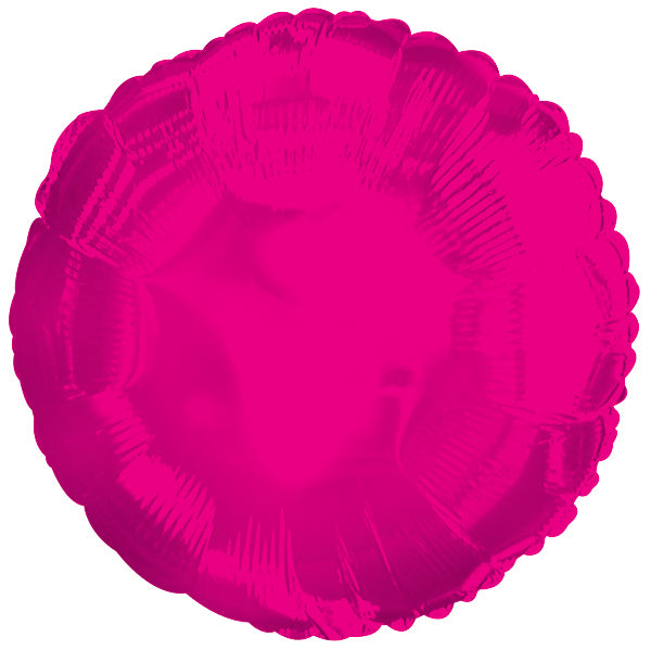 18" CTI Brand Hot Pink Circle Balloon