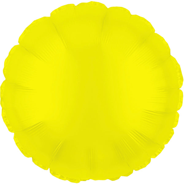 18" CTI Brand Yellow Circle Balloon