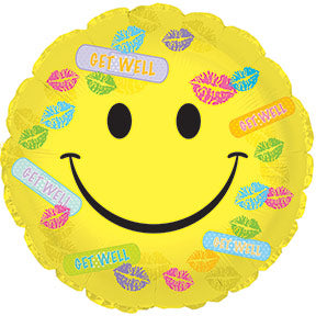 17" Get Well Bandaids & Kisses Balloon Packaged