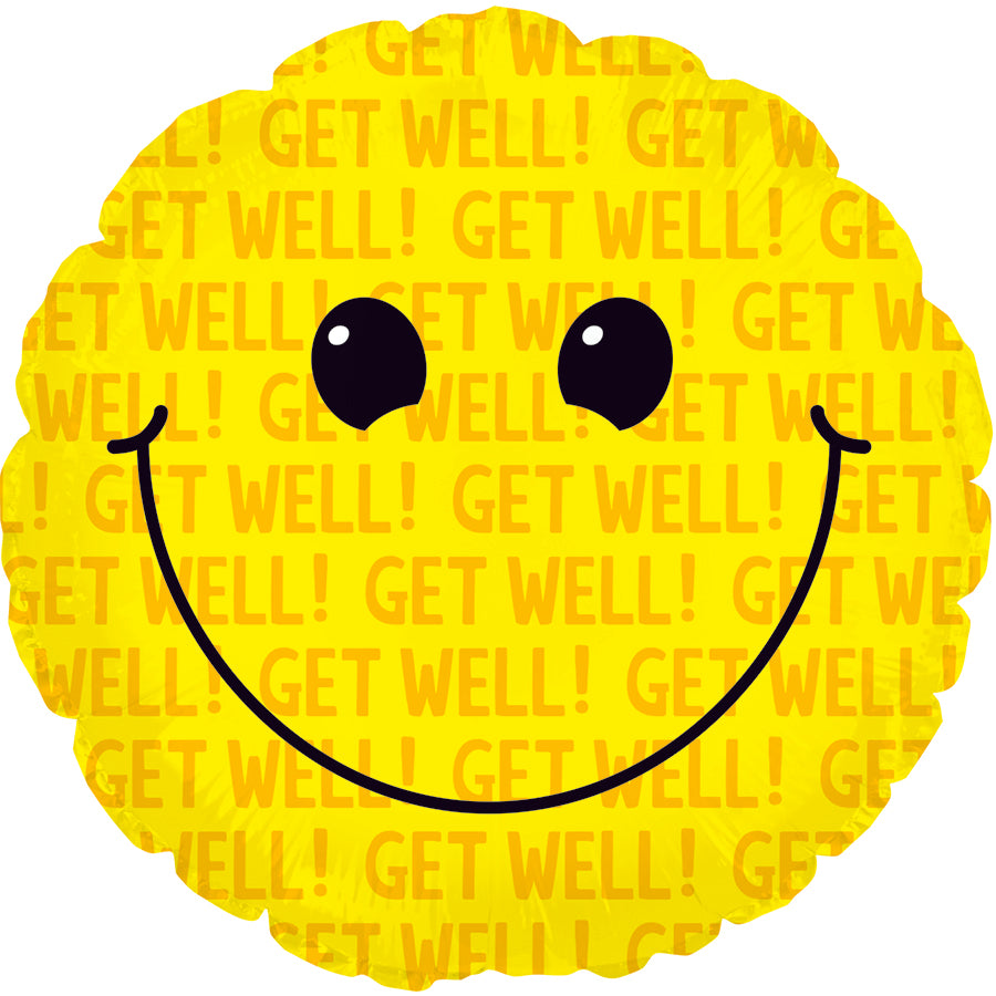 17" Smiley Get Well Balloon