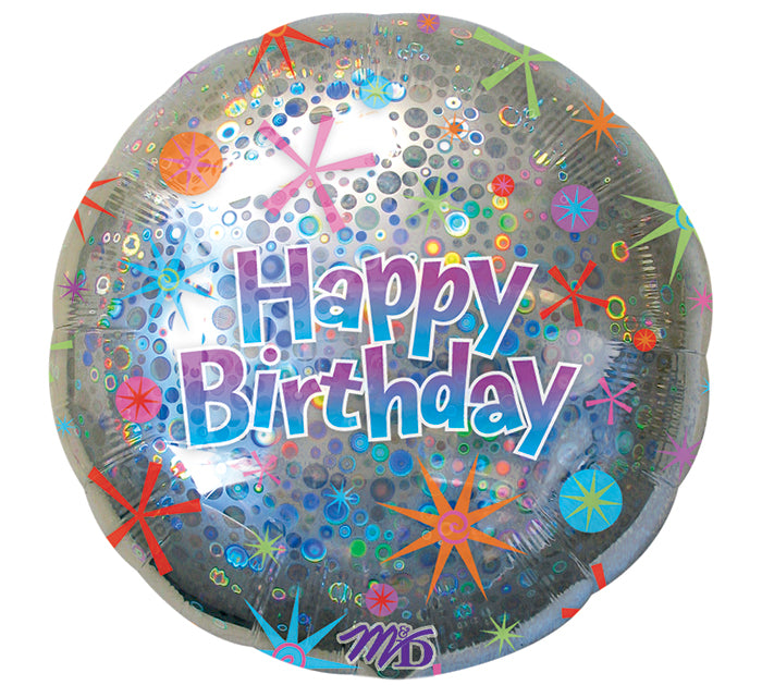 32" Birthday Celebration Jumbo Holographic Balloon