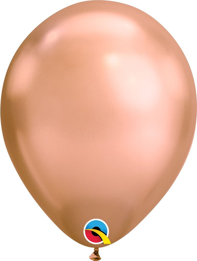 7" Chrome Rose Gold (100 Count) Qualatex Latex Balloons
