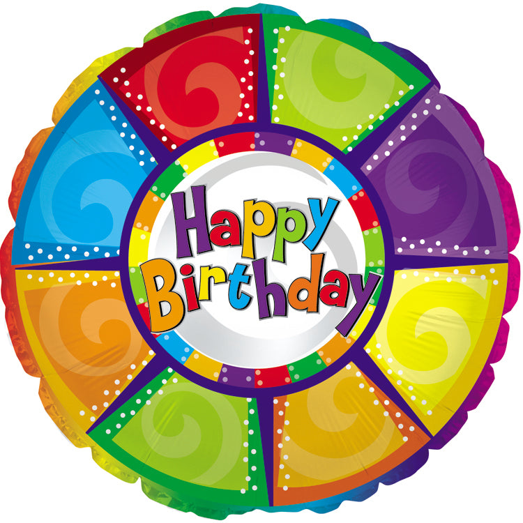 31" Happy Birthday Colourful Pieces Balloon