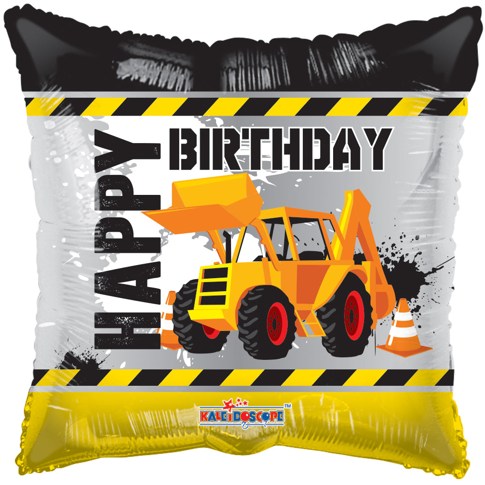 18" Happy Birthday Under Construction Balloon