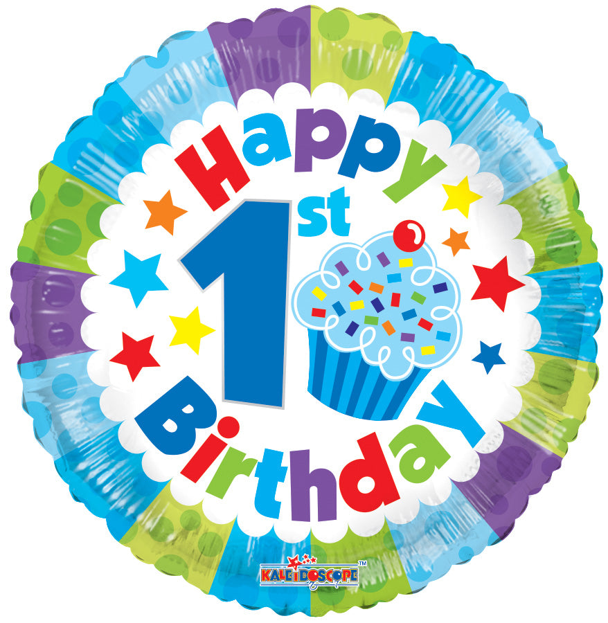 18" 1st Birthday Boy Balloon