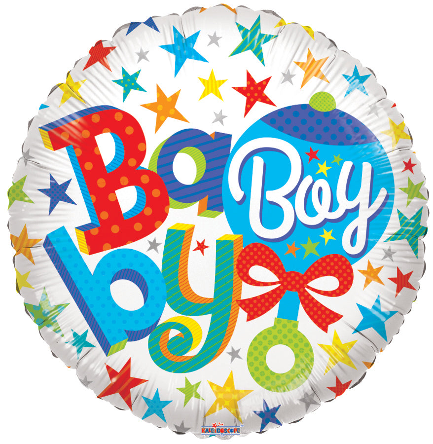 18" Baby Boy Rattle Foil Balloon