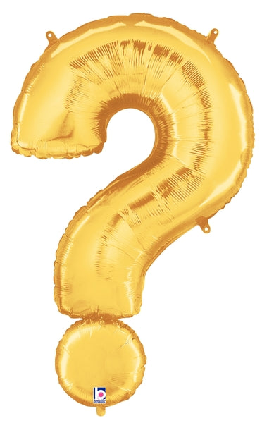 40" Megaloon Foil Balloon Question Mark ( ? ) Gold