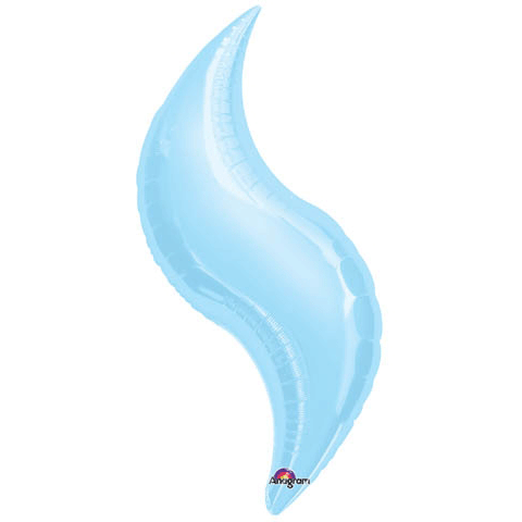 42" SuperShape Pastel Blue Curve Balloon