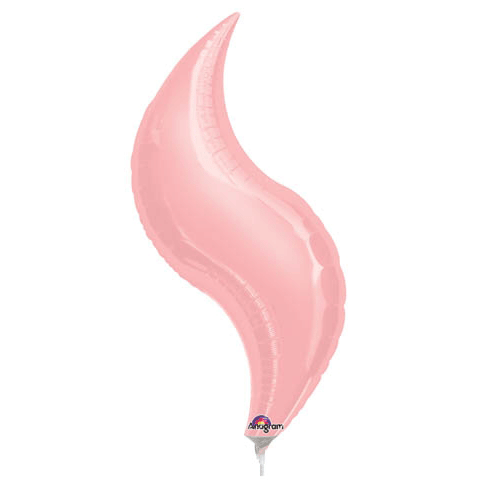 19" Airfill Only Mini Pastel Pink Curve Balloon
