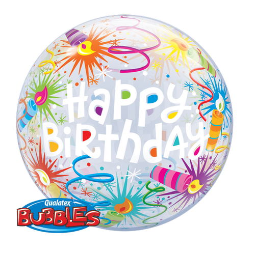 Ballon Surprise Joyeux Anniversaire Bulle 22 pouces – Helium Balloon Inc.