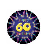 18" 60th Birthday Candles Balloon