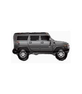 14" Airfill Only Hummer Black Balloon