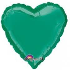 32" Large Balloon Green Heart