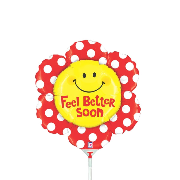 14" Airfill Only Mini Air Shape Mini Get Well Flower Balloon