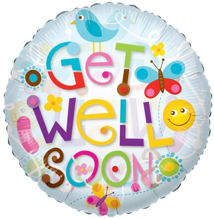 24" Get Well Elements Clear View Balloon