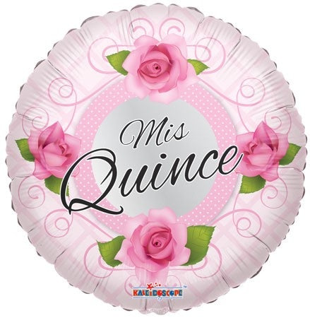 18" Mis Quince Globo Con Rosas Balloon (Spanish)