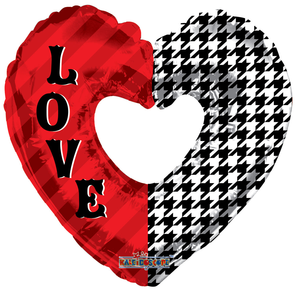 9" Airfill Only Love Pattern Shape Balloon