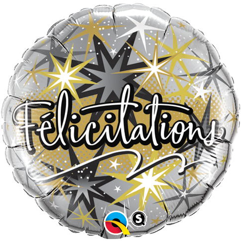 18" Felicitations Eclats (French) Balloon