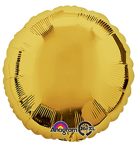18" Gold Circle Anagram Brand Balloon