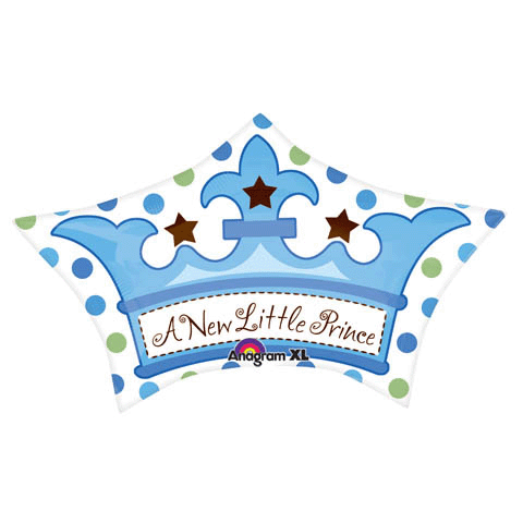 24" Little Prince Crown Mylar Balloon