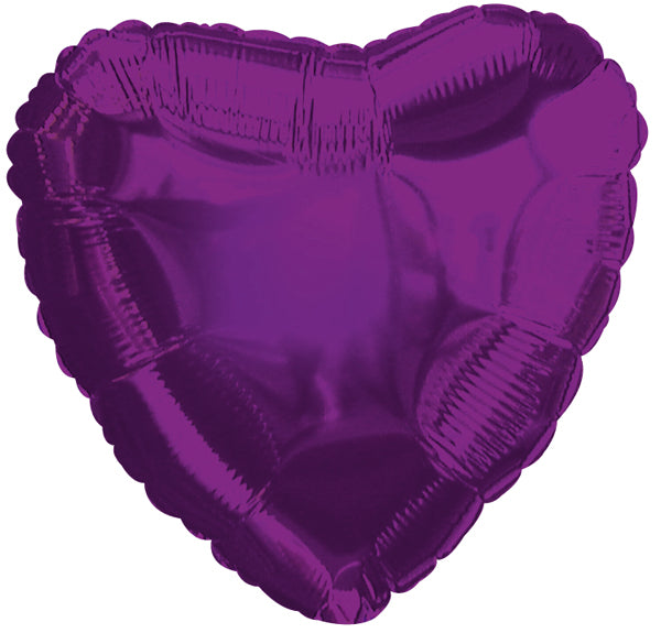 Ballon aluminium coeur violet pastel matte